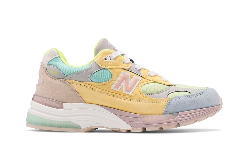New Balance 992 Pastel Sneakers Shoes Kicks Footwear Shoes Yellow Green Brown Blue White