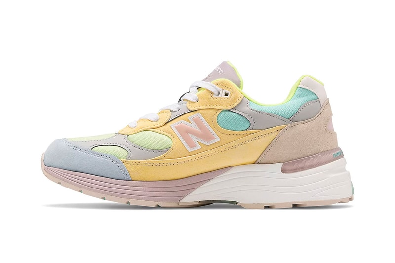 New Balance 992 Pastel Sneakers Shoes Kicks Footwear Shoes Yellow Green Brown Blue White