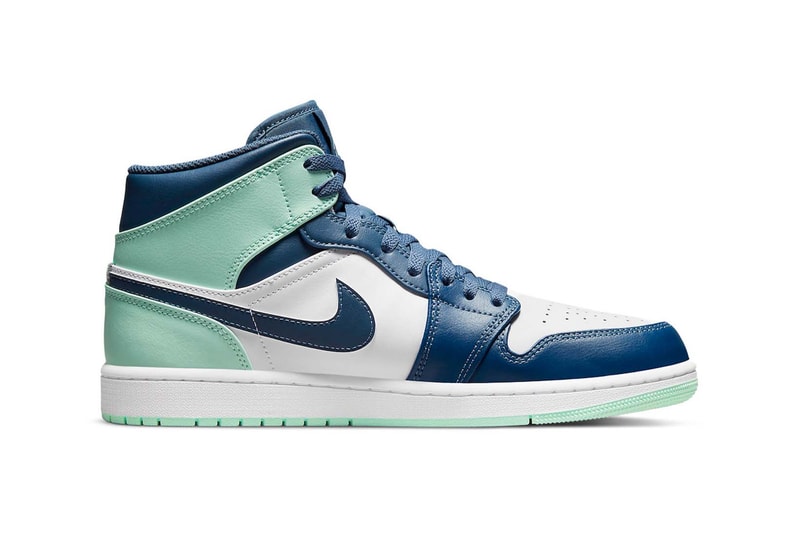 Nike Air Jordan 1 Mid Blue Mint Navy Blue White Price Release Date