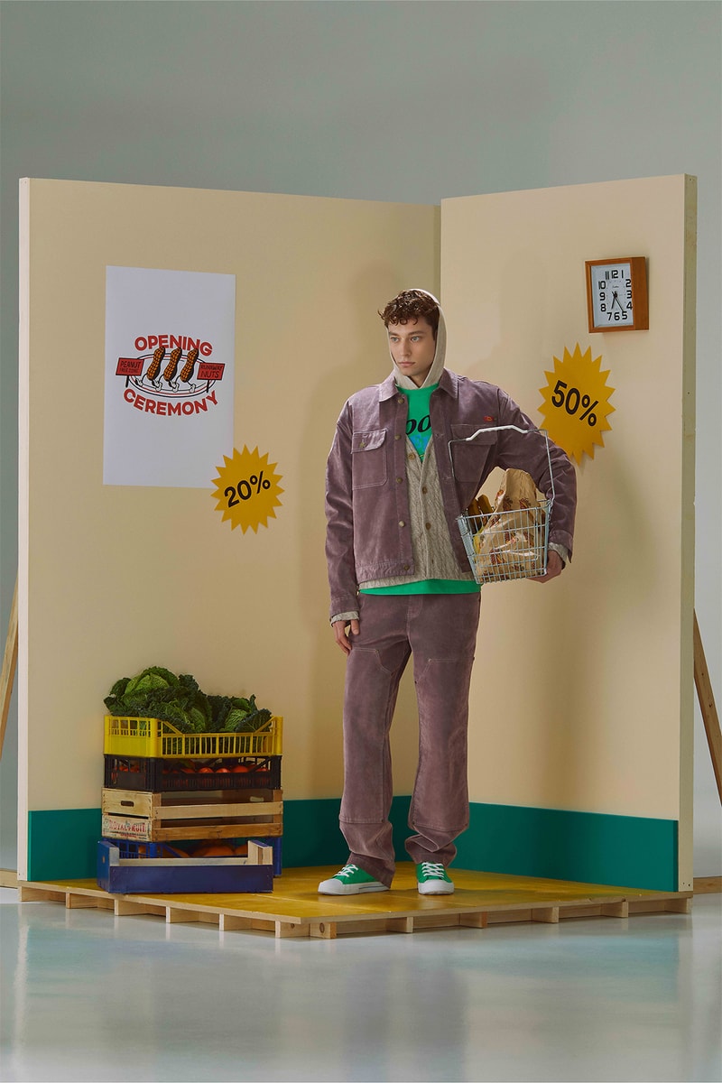 Opening Ceremony Dickies Fall Winter Collaborations 20th Anniversary Outerwear Food Jacket Pants Denim Light Purple