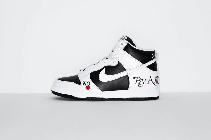 Supreme Nike Dunk High Sneakers Collaboration White Black
