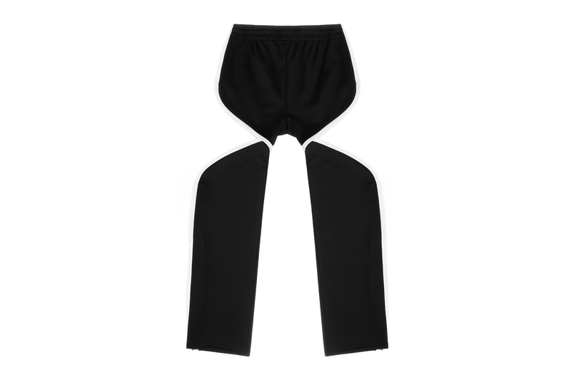 Telfar Black Track Styles Collection Pants Thigh Hole Back