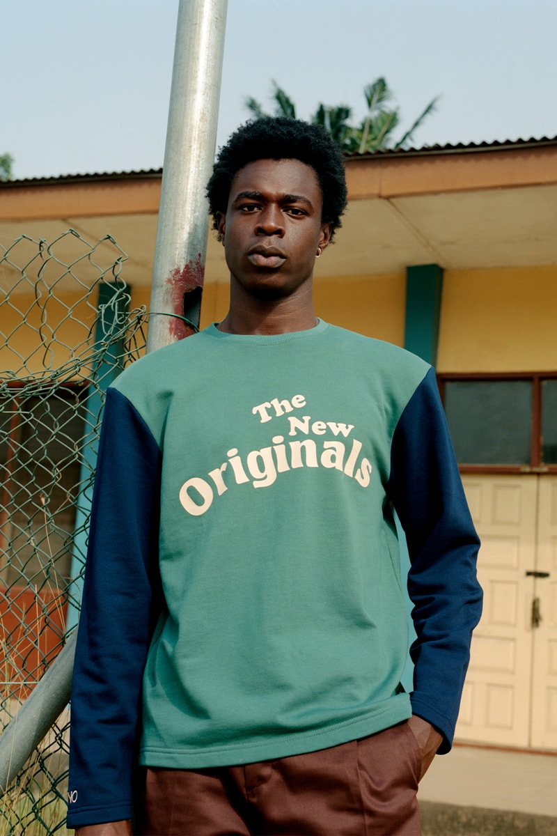 The New Originals SS22 Mathlete Campaign Ghana Ebeneza Blanche Release Info Sweater Green