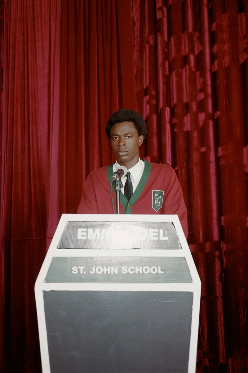 The New Originals SS22 Mathlete Campaign Ghana Ebeneza Blanche Release Info Cardigan Red Green