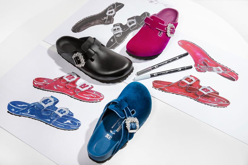 Birkenstock and Manolo Blahnik Unveil Jewel-Toned Clogs and Sandals