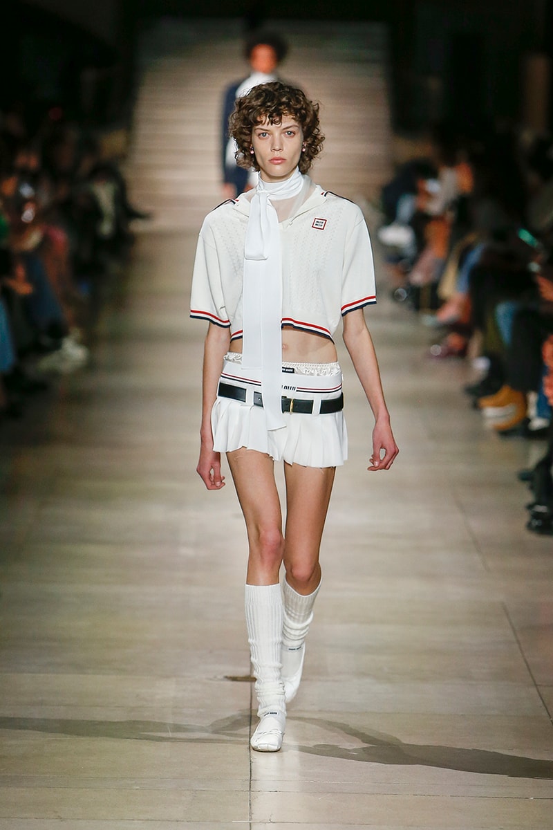 miu miu fall winter 2022 fashion week mini skirts shorts 
