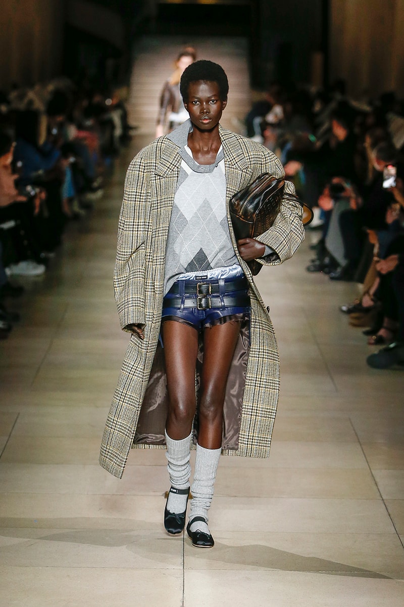 miu miu fall winter 2022 fashion week mini skirts shorts 