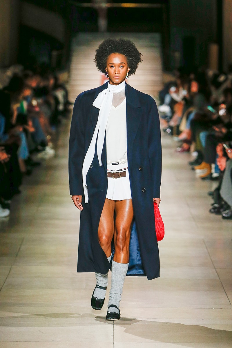 miu miu fall winter 2022 fashion week mini skirts shorts 