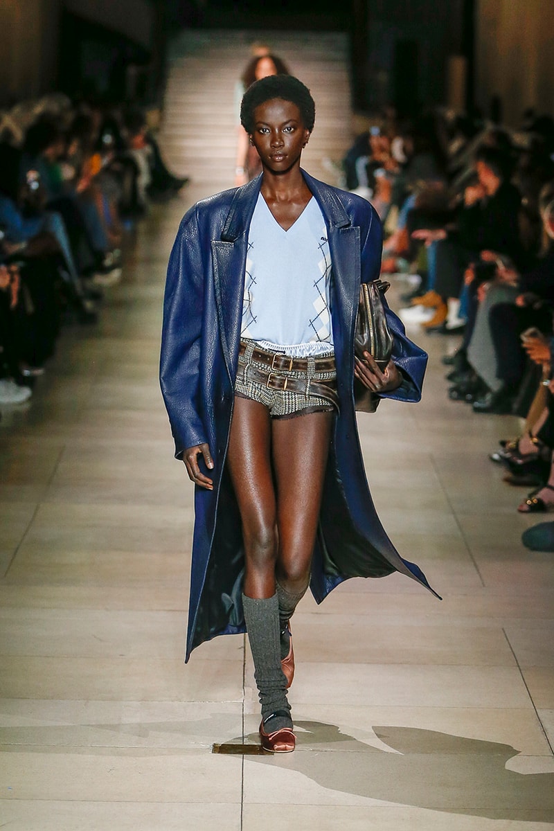 miu miu fall winter 2022 fashion week mini skirts shorts 