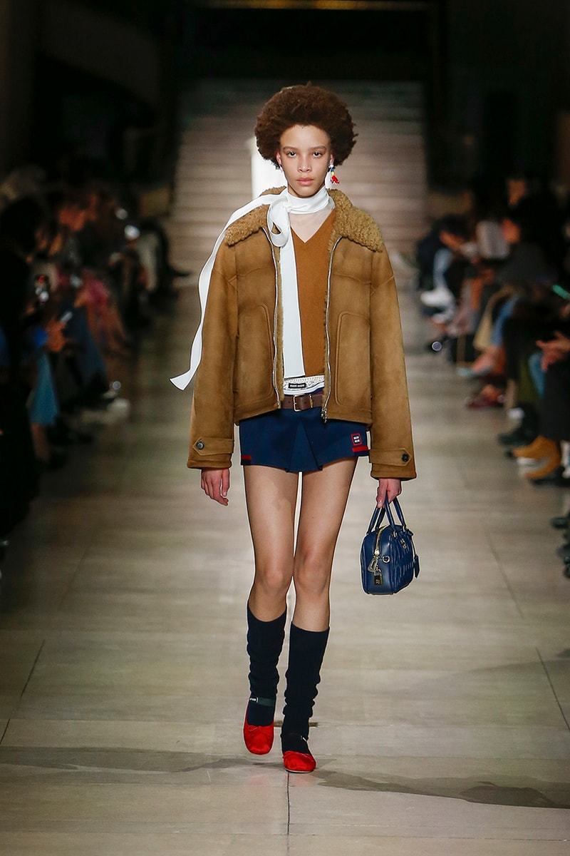 miu miu fall winter 2022 fashion week mini skirts shorts 