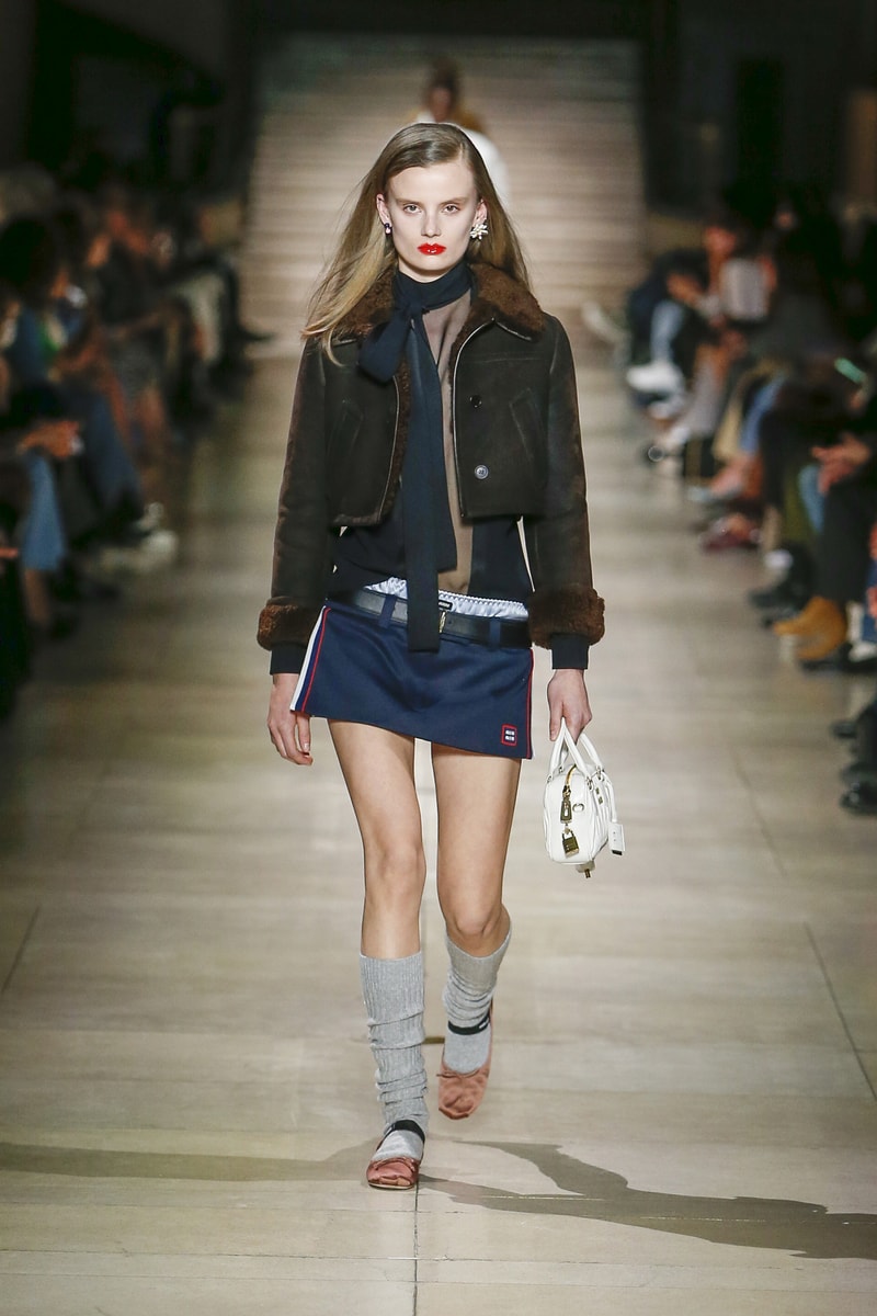 miu miu fall winter 2022 fashion week mini skirts shorts 