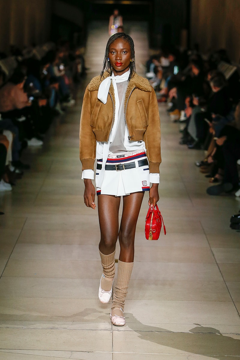 miu miu fall winter 2022 fashion week mini skirts shorts 