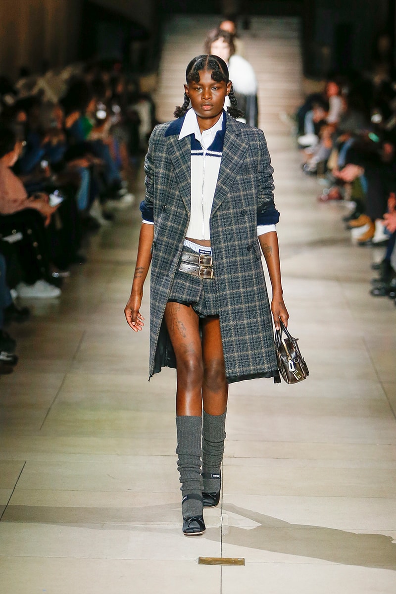 miu miu fall winter 2022 fashion week mini skirts shorts 