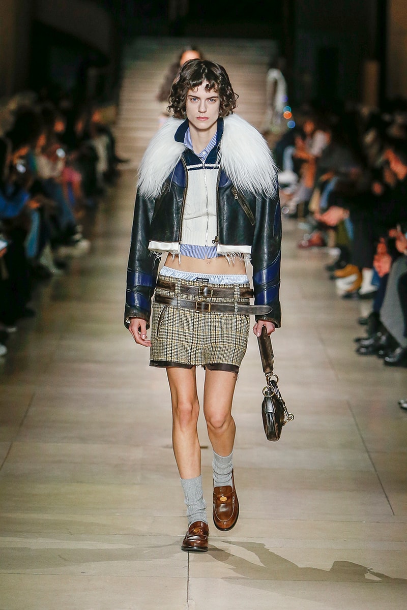 miu miu fall winter 2022 fashion week mini skirts shorts 