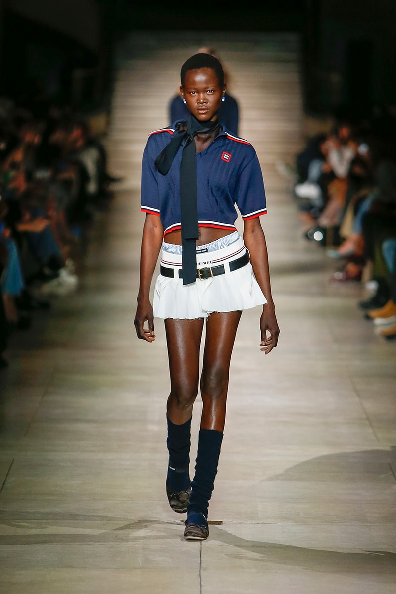 miu miu fall winter 2022 fashion week mini skirts shorts 