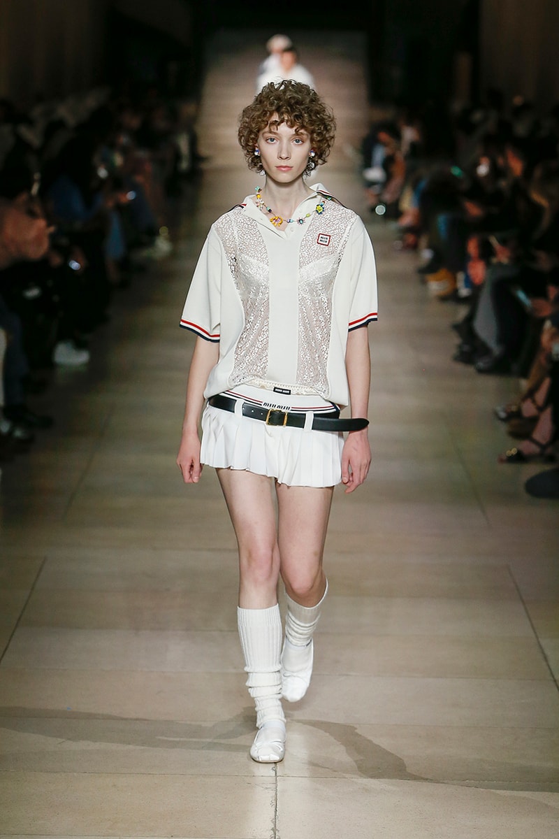 miu miu fall winter 2022 fashion week mini skirts shorts 