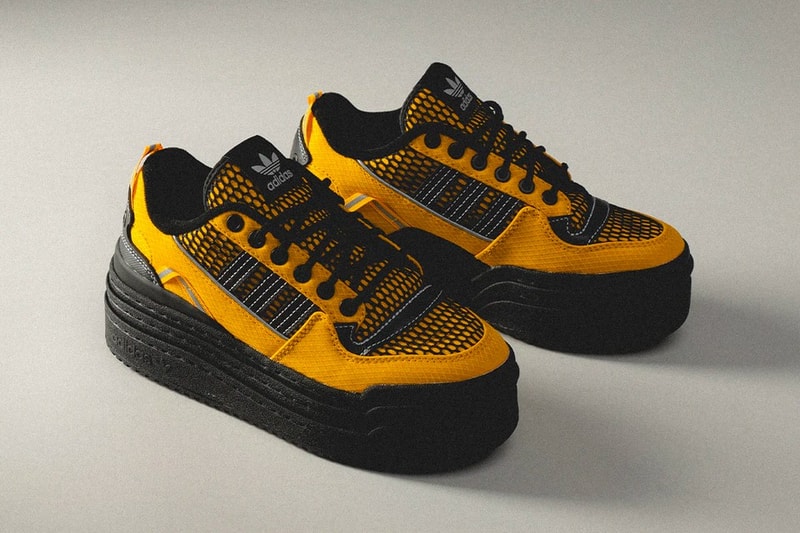 adidas Originals Triple Platform Low Crew Yellow Core Black Silver Metallic