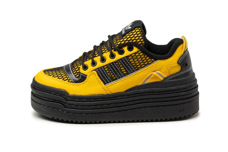 adidas Originals Triple Platform Low Crew Yellow Core Black Silver Metallic