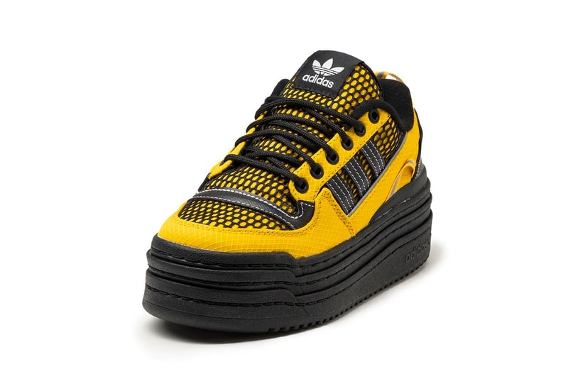 adidas Originals Triple Platform Low Crew Yellow Core Black Silver Metallic