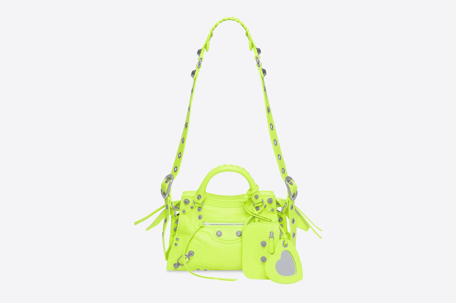 Alexa Demie Balenciaga Neo Le Cagole XS Handbag Yellow Celebrity Style Paris Fashion Week 