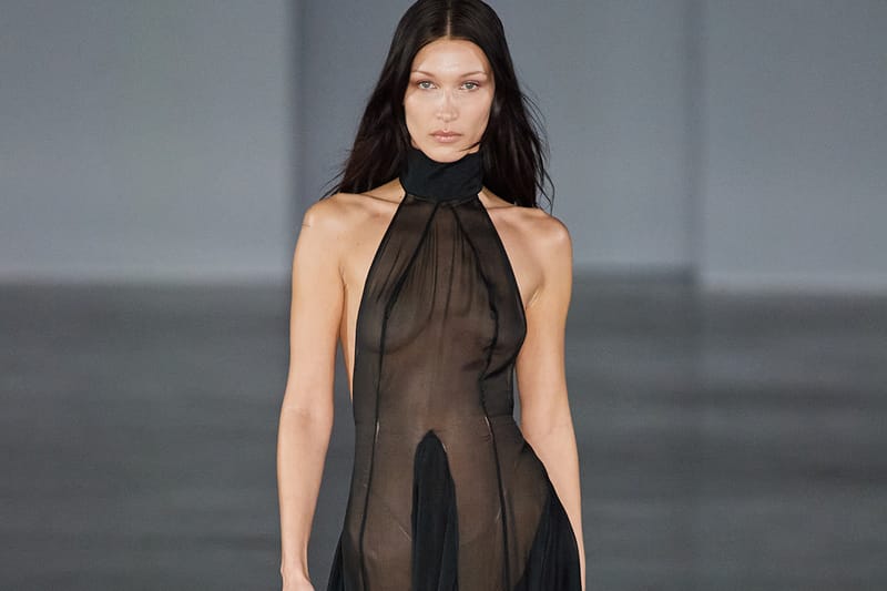 Bella Hadid Serves 2 Peek-a-Boo Moments at Paris Fashion Week