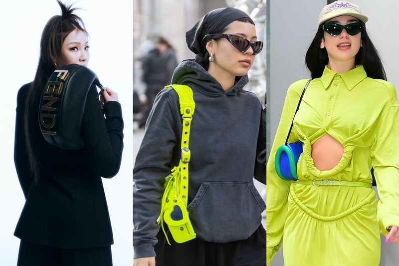 CL Alexa Demie Dua Lipa Fendigraphy Balenciaga Le Cagole JW Anderson Bumper Handbags