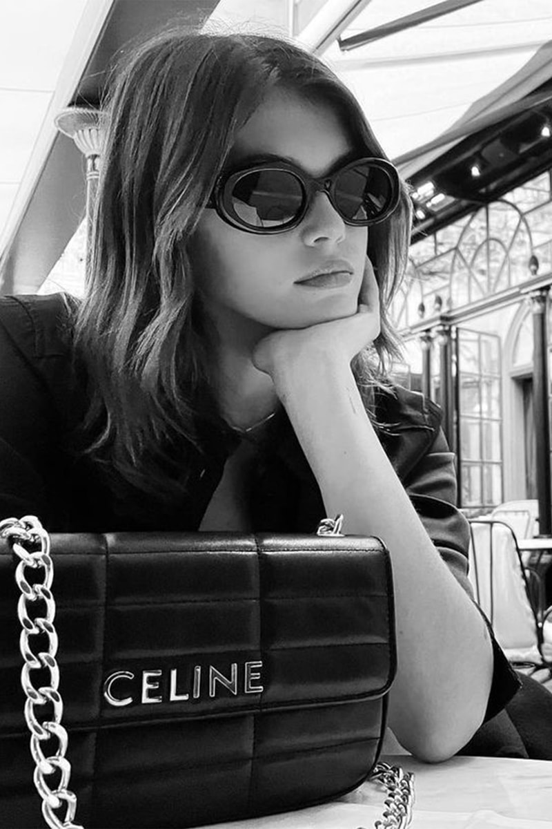 CELINE Matelassé Monochrome Handbag Kaia Gerber