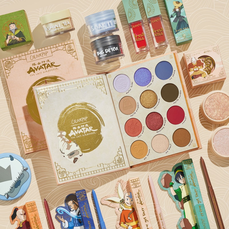ColourPop Avatar The Last Airbender Eyeshadow Lip Stain Eyeliners