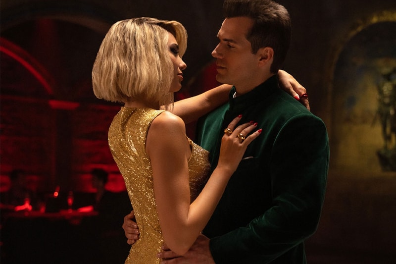 dua lipa henry cavill first look film movie argylle 