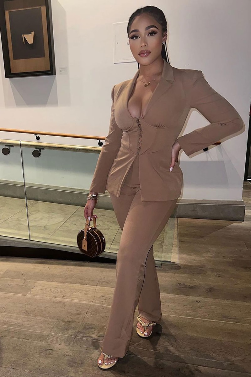 fashion nova jordyn woods office babe collection suits blazers mini skirts sets trousers slim fit pants neon pink lime green taupe charleigh blazer pant set aqua