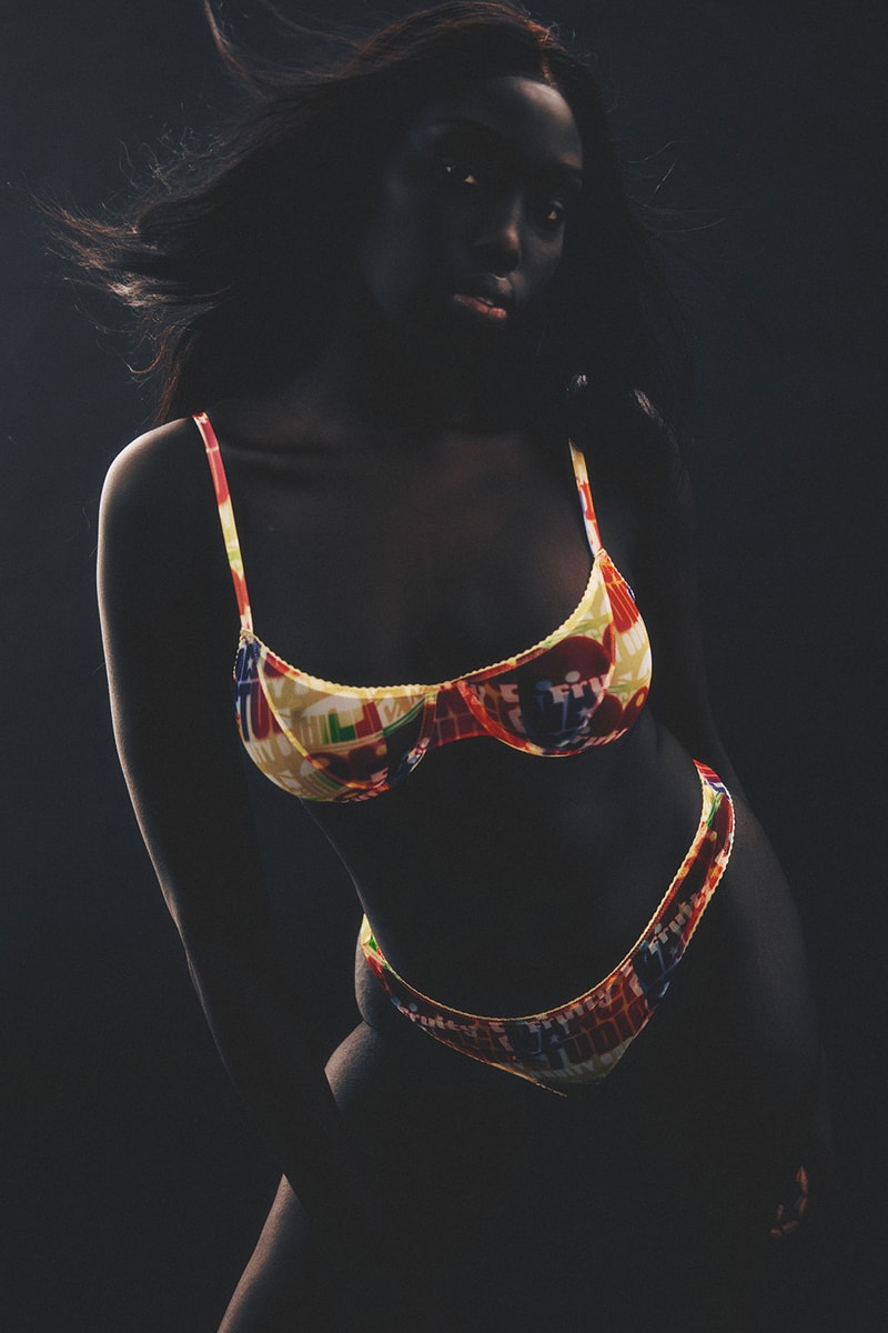 Fruity Booty Vance Studio Lingerie Print Collaboration Bra Thong Suspender Belt Release Price