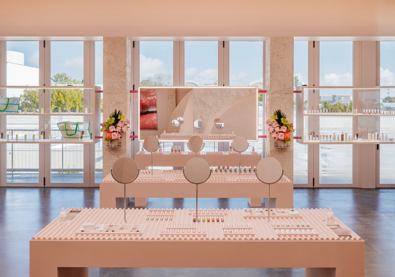 Glossier makeup station