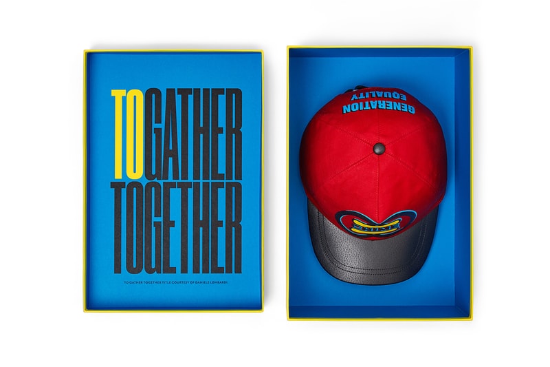 gucci chime for change collection gender equality international women's day t-shirts cap packaging