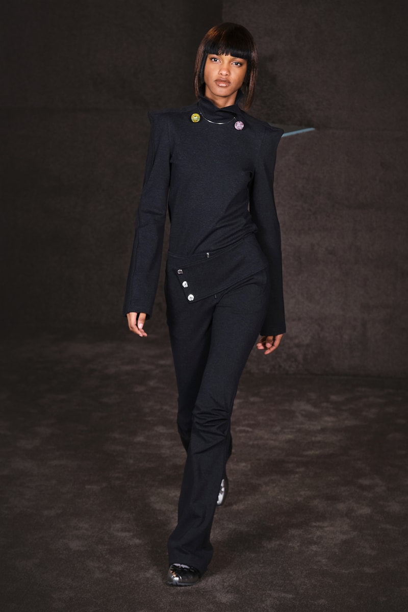 Kiko Kostadinov Fall Winter Collection Paris Fashion Week Runway Show Photos One-Piece Black