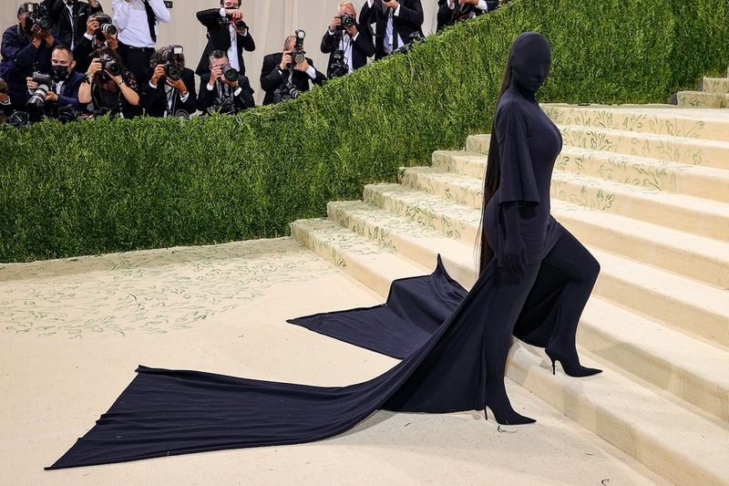 kim kardashian met gala 2021 balenciaga denma masked look 