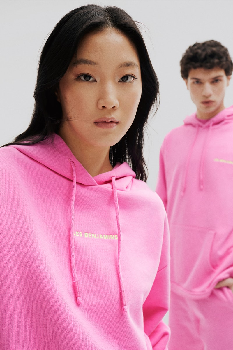 Les Benjamins "Essentials 4.0" Collection Streetwear Hoodies Pink