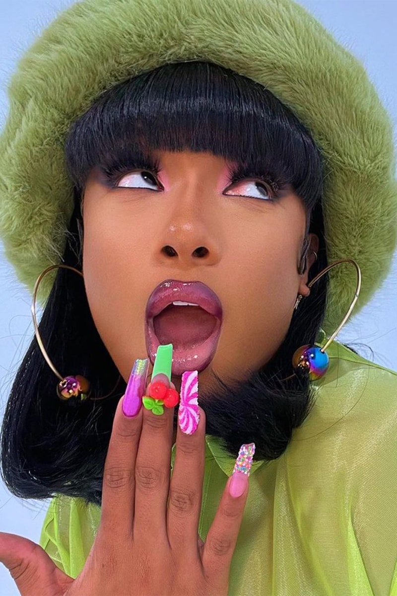 Megan Thee Stallion candy inspired nails sweetest pie