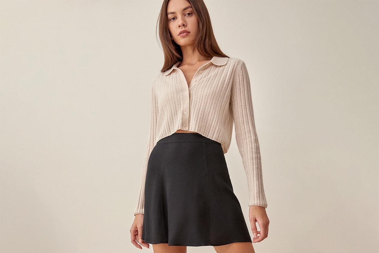 danielle guizio miaou tiger mist with jean reformation mini-skirts trends 