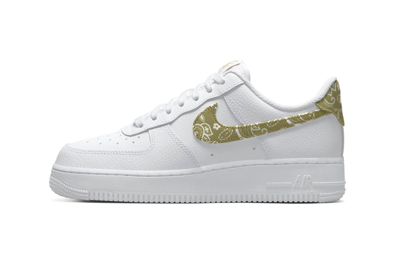 Nike Air Force 1 AF1 Olive Paisley White Sneakers Footwear Kicks