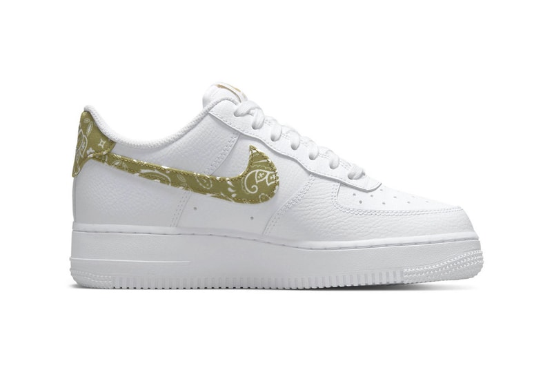 Nike Air Force 1 AF1 Olive Paisley White Sneakers Footwear Kicks