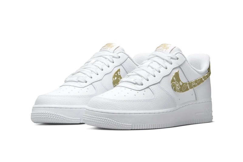 Nike Air Force 1 AF1 Olive Paisley White Sneakers Footwear Kicks