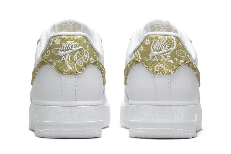 Nike Air Force 1 AF1 Olive Paisley White Sneakers Footwear Kicks