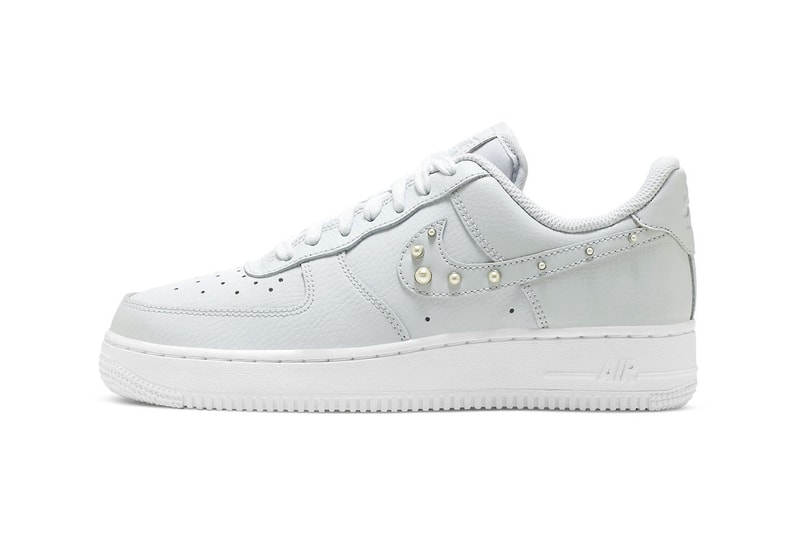 Nike Air Force 1 Low Womens Pearl Swoosh Light Grey Price Release Date