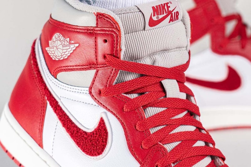 Nike Air Jordan 1 High OG Women's Chenille Varsity Red On Foot Photos Price Release Date