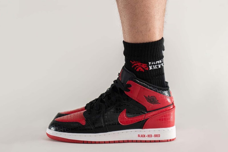 Nike Air Jordan 1 Mid Bred On Foot Price Release Date