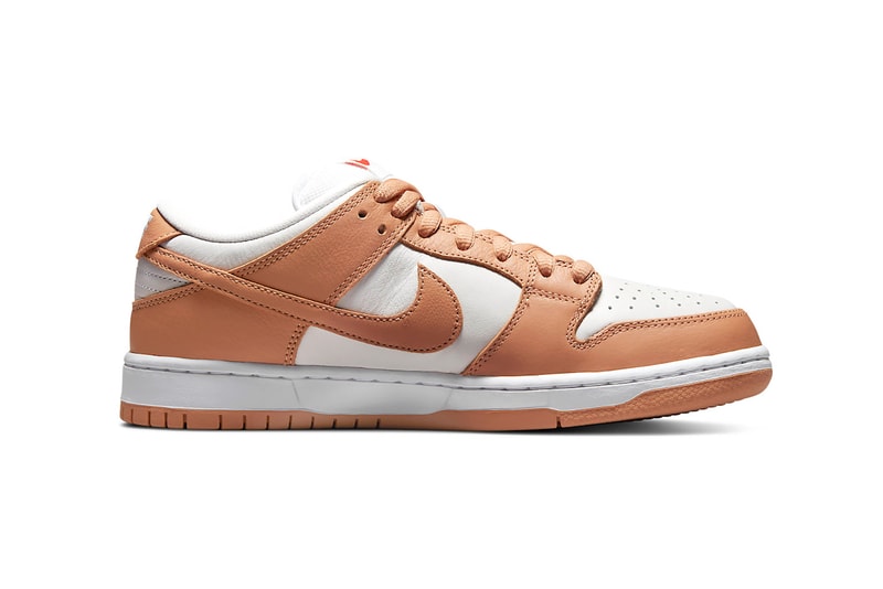 Nike SB Dunk Low Light Cognac Brown Tan White Sneakers Footwear Kicks Shoes