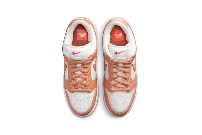 Nike SB Dunk Low Light Cognac Brown Tan White Sneakers Footwear Kicks Shoes
