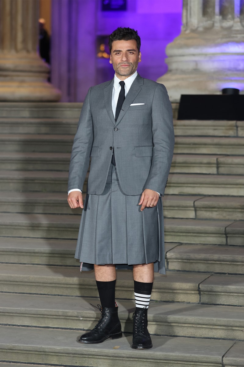 Oscar Isaac wears kilt to 'Moon Knight' Screening