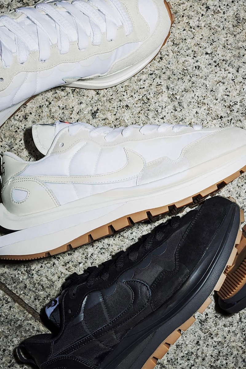 sacai Nike VaporWaffle "White/Sail" "Black/Gum" Details