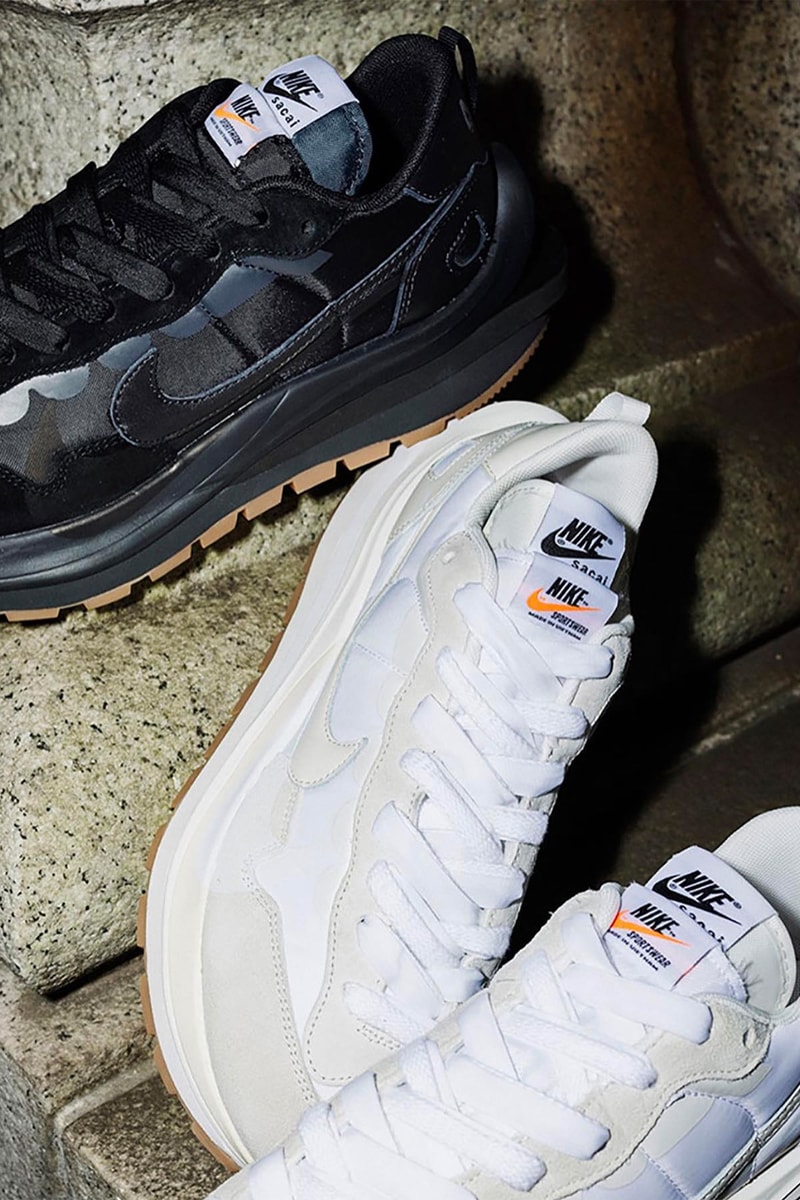 sacai Nike VaporWaffle "White/Sail" "Black/Gum" Sneakers